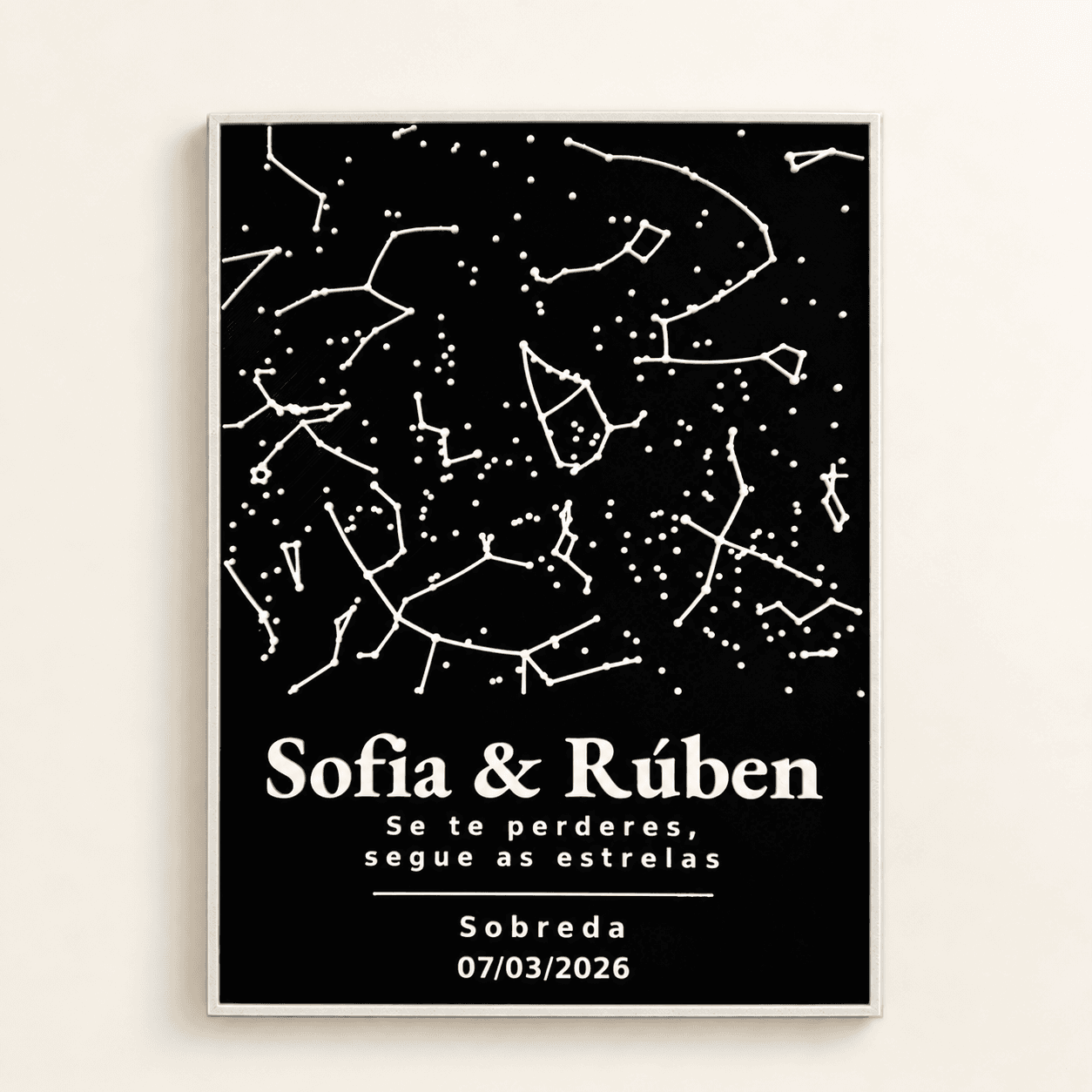 Mapa de estrelas personalizado